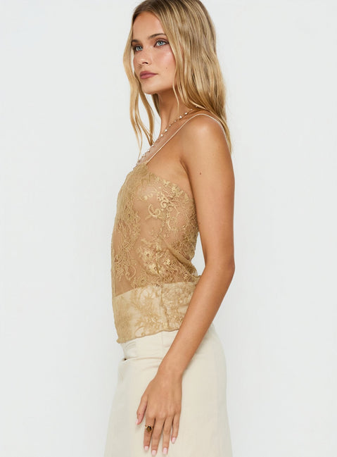 Golden Hour Camisole-Top Gold