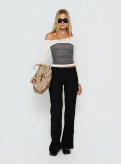 Jordanna Belted Straight Trousers Black