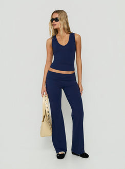 Daily Define Thick Strap Tank Top Navy