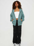 Florida Zip Up Sweatshirt Soft Sage Princess Polly  long 