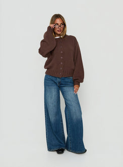 Edern Strickjacke Schoko