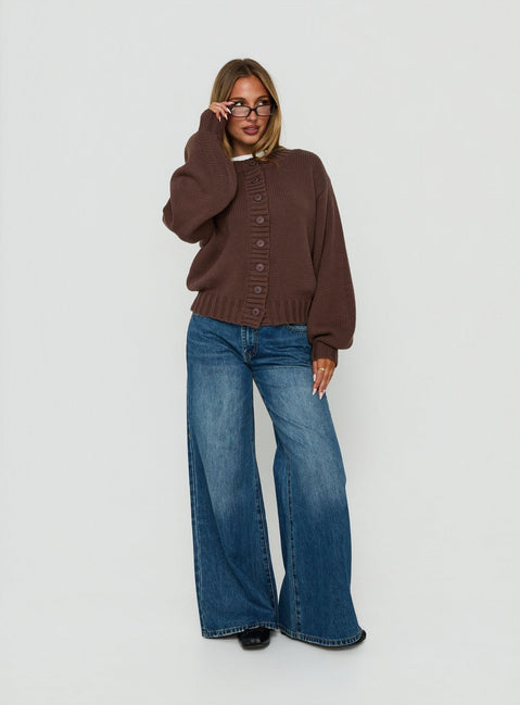 Edern Strickjacke Schoko