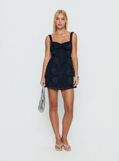 Mcbeath Mini Dress Navy Burnout