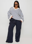 Karolyn Sweater Blue Stripe Curve