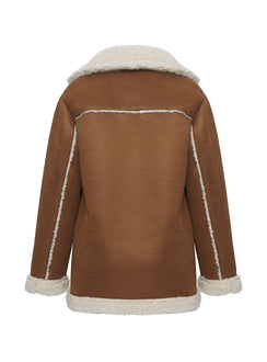 Marysville Faux Fur Oversized Jacket Tan