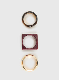 Need My Love Resin Cuff Set Multi