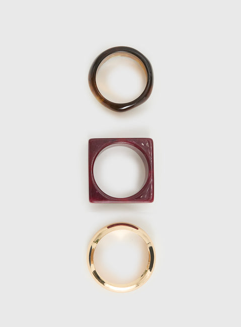 Need My Love Resin Cuff Set Multi