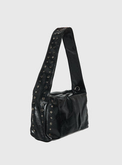 Kaiser Stud Detail Shoulder Bag Black