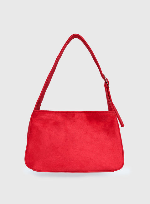 Wistfully Studded Shoulder Bag Red