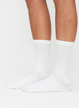 Sama Slouch Sock White