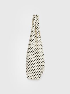 Sunday Sunrise Slouchy Bag White Polka