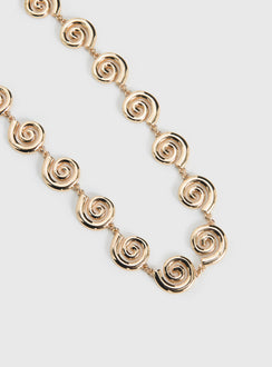 Olivah Spiral Necklace Gold