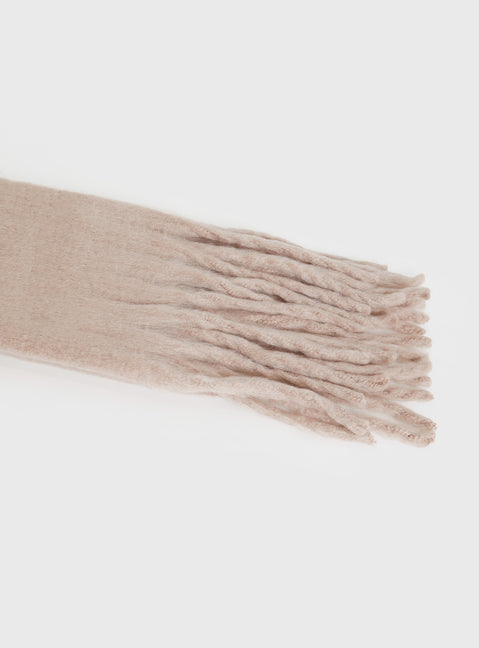 Brown Scarf Soft knit material with good stretch 