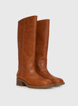 Madisson Knee High Boots Brown