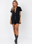 Vixen Romper Black Petite