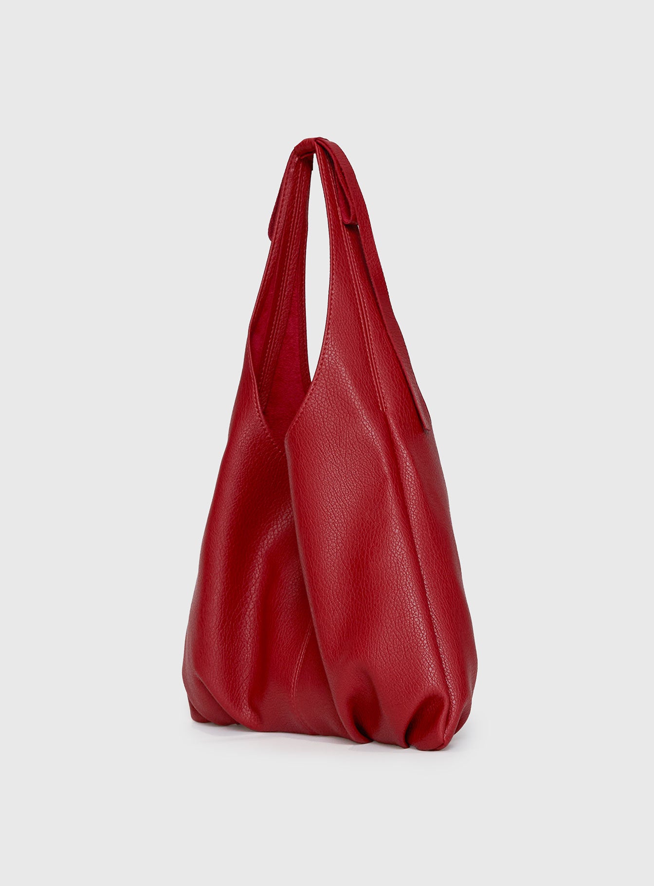 Neddy Faux Leather Bow Bag Red