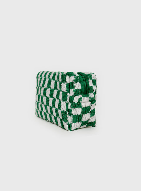 Zinny Cosmetics Case Green / White