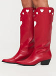 Billini Velma Cowboy Boots Scarlet Red