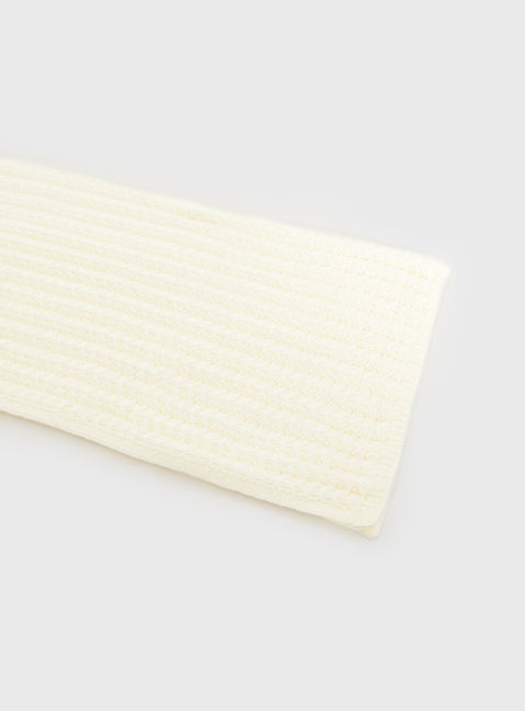 White scarf soft knit like material