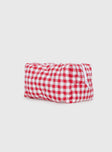 Belize Pouch Red Gingham