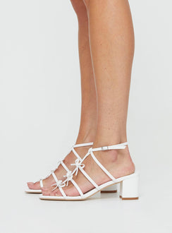 Donna Bow Heels White