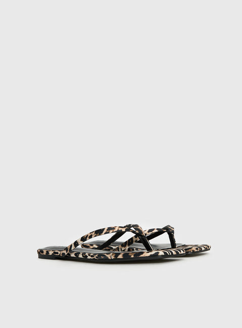Billini Tove Sandals Leopard Satin
