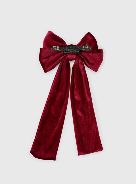 In Love Forever Hair Bow Red