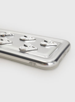 iPhone case Chrome style, heart detail