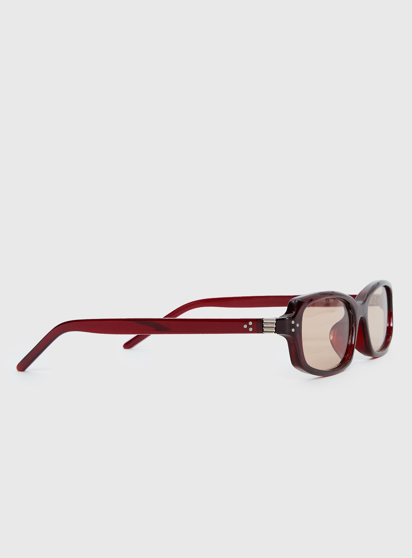 Mixtape Rectangle Sunglasses Red