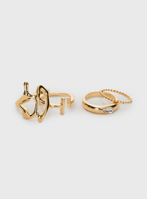 Better Together Ring Set Gold
