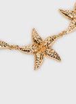 Starfish Necklace Gold