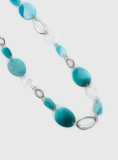 Felon Beaded Chain Belt Blue / Silver