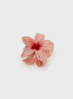 Frangipani Hair Clip Pink