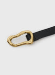 Belt Faux leather material, gold-toned buckle fastening Princess Polly Lower Impact 