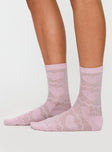 Sonder Crew Socks Pink