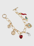 So Spicy Charm Bracelet Gold