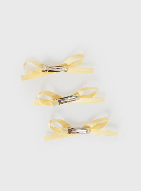 Crave You Hair Bow Pack Lemon