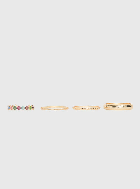 Blame Game Bracelet Set Gold