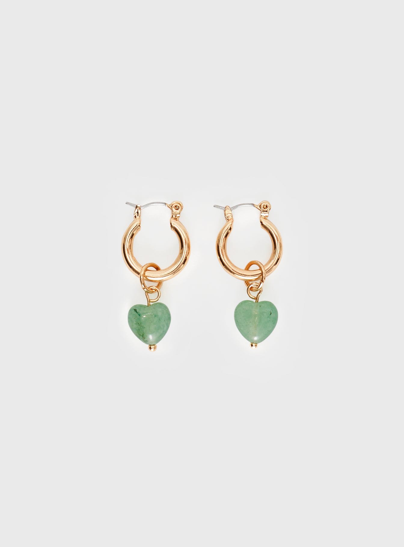 Breaking Hearts Earrings Green