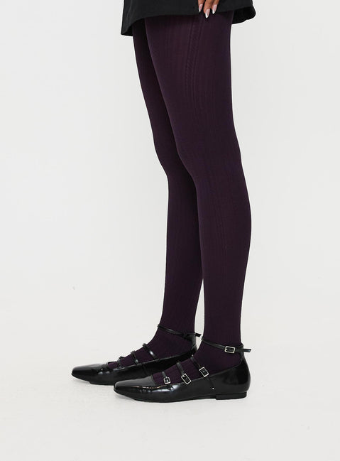 Back With Love Stockings Plum