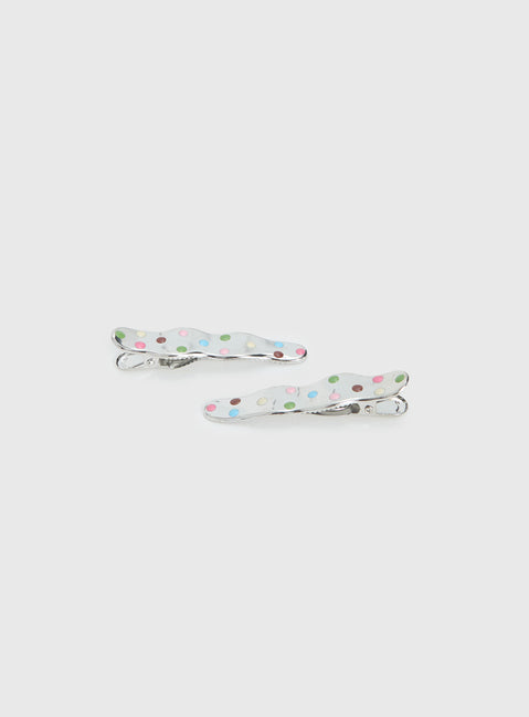 Kind To Another Hair Clips Silver / Multi