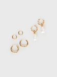 Toulon Earring Set Gold