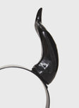 Hot Stuff Devil Horn Headband Black