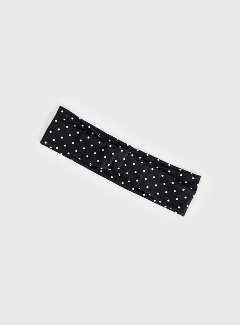 The Juney Headband Black Polka Dot