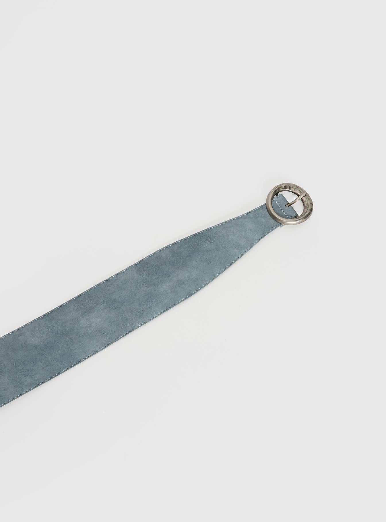 Orelia Faux Leather Statement Belt Blue