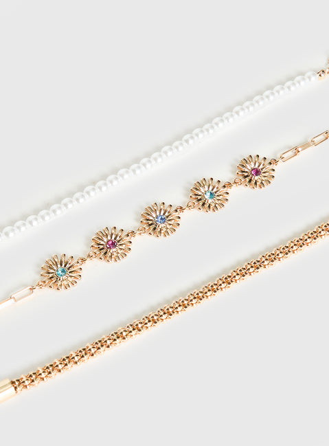 Del Rio Layered Bracelet Gold