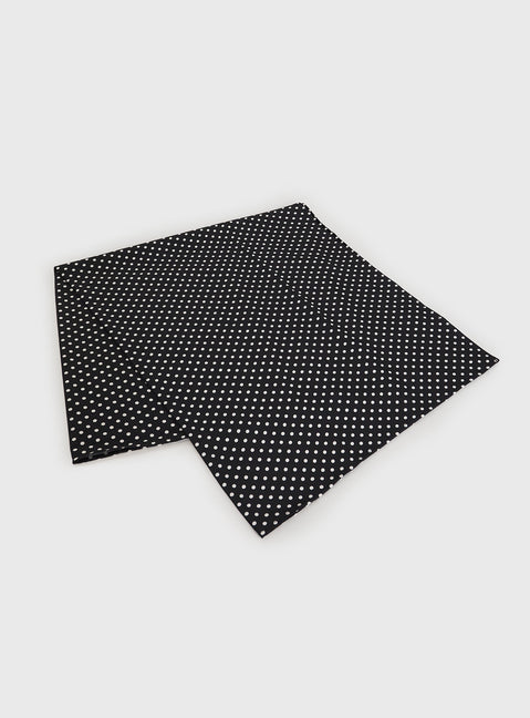 Nellie Scarf Black Polka Dot