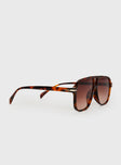 Dore Aviator Sunglasses Brown