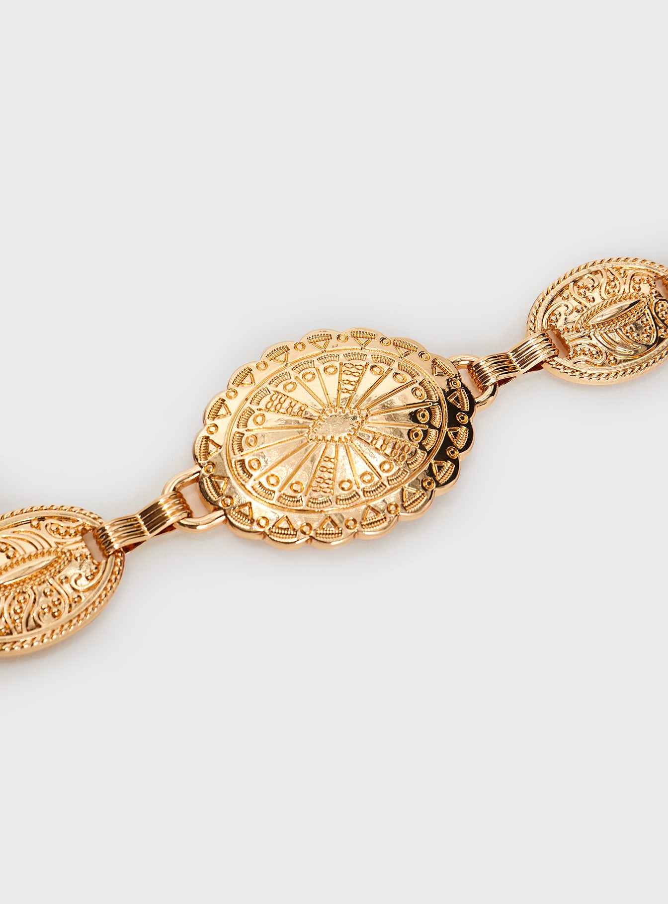 Gold toned chain belt