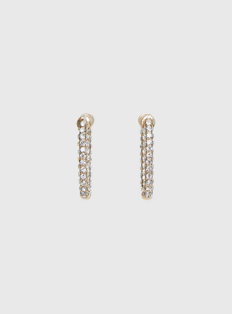 Merivale Diamante Earrings Gold